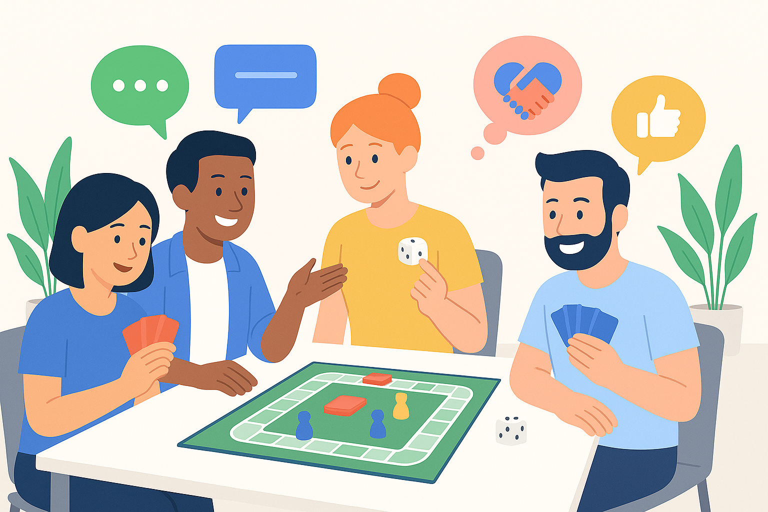 People playing a game